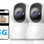 5G WLAN Überwachungskamera Innen, 3MP 360° Drehbar Innen Kamera Überwachung, Schwenken/Neigen Hundekamera für Personen/Baby/Haustiere, Auto-Tracking, 3 Nachtsicht, Zwei-Wege-Audio, SD/Cloud
