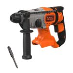 BLACK+DECKER 18V Akku-SDS-Plus-Bohrhammer, 1.2J Schlagenergie, 3 Modi, Inklusive 6mm Beton-Bit und Kit-Box, BCD900B-XJ