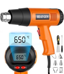 Tixexo 2000W Heißluftpistole mit LCD-Display und 6-teiligem Zubehörset