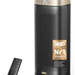 DREO Heizlüfter Energiesparend Leise, 2000W Keramik Heizung mit Thermostat, 12-Std-Timer, 3 Modi, 70° Oszillation, 16 Zoll Elektroheizung für Räume, Überhitzungs-Kippschutz, Solaris Slim H2, Gold