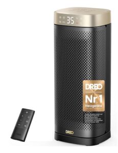 DREO Solaris Slim H2 Keramik-Heizlüfter (2000W, 70° Oszillation, Gold)