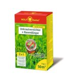 WOLF-Garten 2-in-1: Unkrautvernichter + Rasendünger SQ 50 (Rasendünger und Unkrautvernichter, wirkt über Blätter und Wurzeln, Wirkung bis zu 100 Tagen, ausreichend bis 50 m2) 3840481