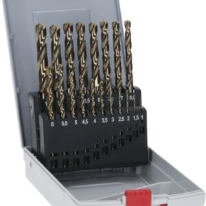 Bosch Professional 19tlg. Metallbohrer-Set HSS-Cobalt ProBox (für Edelstahl, Zubehör Bohrschrauber), Durchmesser: 1.0 - 10.0