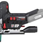 AONELAS PARKSIDE PSSPA 20-Li Akku-Stichsäge mit Pendelbewegung, 135 mm Schnitttiefe, 7 Geschwindigkeiten, 5 Schnittwinkel, 20% längere Lebensdauer des Motors