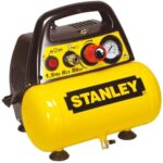 Stanley Kompressor DN200/8/6 - Luftkompressor 8 Bar - 6L - 180L/Min - Mit Handgriff und Anti-Rutsch-Füßen - Ölfrei - Gelb