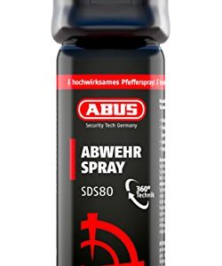 ABUS Pfefferspray SDS80 zur Tierabwehr - bis zu 5 m zielgenaues Abwehrspray mit Jet-Sprühstrahl zur Selbstverteidigung bei Tierangriffen - funktioniert auch kopfüber