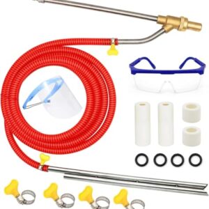 Hochdruckreiniger-Sandstrahlset - Nassschleifer mit Düsenspitzen, Schutzbrille, 1/4" Schnellkupplung (RED)