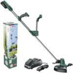 Bosch Akku Rasentrimmer UniversalGrassCut 18V-260 (1x Akku 2,0 Ah, 18 Volt System, Schnittkreisdurchmesser: 26 cm, verstellbare Handgriffe, im Karton)