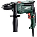 metabo Schlagbohrmaschine SBE 650-650 W, 10Nm Drehmoment, 16 mm Bohr-Ø Mauerwerk, 13 mm Stahl, 30 mm Holz - Vario-Elektronik, Rechts-Linkslauf - Profiwerkzeug für präzises Bohren