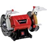 Einhell Doppelschleifer TC-BG 150 B (max. 350 W, Ø 150 mm Schleifscheibe, Funkenschutz, Formkorrekturen und Anschliffe, inkl. Grobschleifscheibe K36, Bürstenscheibe)