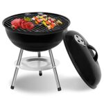 SunJas Holzkohlegrill, tragbar, zerlegbar, für Grill, Außenbereich, Garten, Camping und Picknick (für 3-5 Personen)