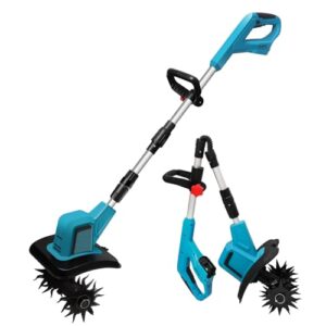 Akku-Motorhacke für Makita 18 V, elektrische Motorhacke mit bürstenlosem Motor, höhenverstellbar, Arbeitsbreite 20 cm, Arbeitstiefe 15 cm, für Gärten und Höfe (ohne Akku)