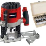Einhell Oberfräse TC-RO 1155 Kit (1100 Watt, Ø 6 und 8 mm, Drehzahlregulierung, Parallelanschlag, Absaugadapter, inkl. Zubehör & diverse Fräser)