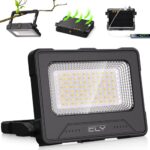80W LED Baustrahler Akku Solar Arbeitsleuchte Tragbare, 4 Lichtmodi 12000mAh Akku Arbeitsleuchte USB-Wiederaufladbar 5 Helligkeiten Campinglampe Tragbar im Freien für Notfälle Baustelle Camping Garage