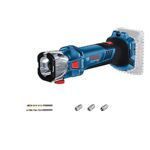 Bosch Professional 18V System Akku Spiralsäge GCU 18V-30 (inkl. 3x Spannzange, Absaugadapter, 1x Spiralnutfräser 1/8" und 1x Mehrzweckfräser 1/8", ohne Akku/Ladegerät)