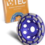 BTEC – Twin Speed Diamant Schleiftopf für Beton, Naturstein, Fliesenkleber, Granit, Estrich & Mauerwerk – Topfschleifer Ø 125 mm + Bohrung 22,23 mm – Schleifscheibe doppelreihig für Winkelschleifer