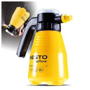 Mesto e.flow e.Flower 1.5 Akku-Drucksprüher 1,5L | Akku Sprühflasche 360° | Drucksprühflasche Garten | Sprühflasche Pflanzen | Pflanzensprüher | Verstellbare Düse | Digitale Akkuanzeige