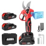 Anbull Akku Astschere 40MM Elektrische Gartenschere, 500W Bürstenloser Motor mit 2 * 2000mAh Akku & LED-Anzeige, Kabellos Baumschere Kompatibel mit Makita 18V für Garten, Äste, Obstbäume