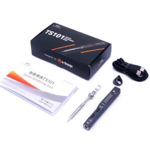 MINIWARE TS101 Lötkolben Schweißgerät BC2 Tips Tragbar Digit DC5525 USB-C 90W Temperatur Einstellbar 50-400℃ Original Digital OLED Programmierbar