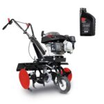 Scheppach Benzin Motorhacke MTP560 Bodenfräse inkl. Öl | 4 Takt Benzin Motor mit 3,7 PS Leistung | Arbeitsbreite 360-560mm | Arbeitstiefe 260mm | HackmesserØ 260mm | 24 Messer aus Stahlblech