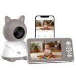 veorkide Babyphone mit Kamera 2K/5" - PTZ 355°/60°+4X Zoom Video Babyfone, IR-Nachtsicht, Bewegungsmelder, Schlaflieder, Aufnahme, für sichere Babyüberwachung
