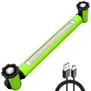 MEIKEE Arbeitsleuchte, 3000LM 3 Helligkeiten 6 Lichtmodi, Werkstattlampe Mit Magnet und Haken, LED Akku Strahler Wiederaufladbare Baustrahler Camping, Garage, Baustelle, Werkstatt, Notfall