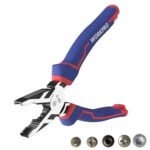 WORKPRO Kombizange 200mm Multifunktionale Universalzange mit vertikalen Rillen zum schnellen Lösen beschädigter Schrauben Cr-V Schraubenausdreher Zange mit Kabelschneider für Haushalt, Werkstatt