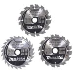 Makita B-33897 Specialized für Akku-Sägen Kreissägeblatt-Set 3-teilig 136 x 20 mm, 2x 16 Zähne (Schnittbreite 1,5 mm), 1x 24 Zähne (Schnittbreite 1,5 mm), saubere Längs- und Querschnitte