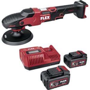 Flex Akku-Rotationspolierer 18 V PE 150 18-EC Set (mit Gasgebeschalter, einfache Drehzahlverstellung, ergonomisch) 533019