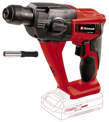 Einhell Akku Bohrhammer TE-HD 18 Li Solo Power X-Change (Lithium Ionen, 18V, 1,2 J, Bohrleistung in Beton 12 mm, SDS-plus-Aufnahme, LED-Licht, ohne Akku und Ladergerät)