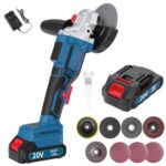 KITESDER 20V Akku-Winkelschleifer mit 11.000 U/min, 30mm Schnitttiefe und 5 Multifunktionsköpfen für Metall, Stein und Keramik (bürstenloser Motor + Einzelakku (2,0AH))