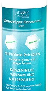 Sichler Haushaltsgeräte Fensterputzreiniger: Glasreiniger-Konzentrat, 500 ml, für bis zu 5,5 Liter Reiniger (Fensterreinigung, Fensterputzroboter-Glasreiniger, Kanister)