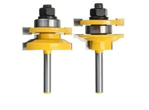 2 Teile/satz 1/4 Zoll Schaft 2 Bitschiene & amp;Holm-Fräser-Bit-Set-Fräser-Bits for Holz-Hartmetall-Holzbearbeitungs-Fräser