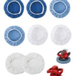 Haliya 8er Set Polierhaube für Einhell Poliermaschine Akku CE-CB 18/254 Li, CC-PO 90, 2 Lammwoll-Polierhauben+6 Mikrofaser Polierhauben