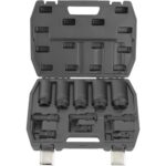 TECPO Kraft-Bit & Steckschlüssel-Set, XZN M14-M18, SW 27-36 mm, 1/2 Zoll Antrieb, Chrom-Molybdän-Stahl, Schlagfest & rostbeständig, Für Bremssättel, Traggelenke, Fahrwerk & Radlagerarbeiten