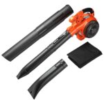 Wiltec 3in1 Laubbläser, Laubsauger u. Laubhäcksler, Laubgebläse 1 PS mit 26ccm, beninbetriebener Laubstaubsauger, Gartenhäcksler mit 50 l Fangsack