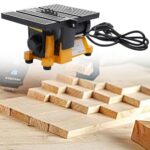 90W Tischkreissäge 4500 U/min Mini Tischkreissäge Schneidwerkzeug Professional Tischsäge Kreissäge mit Aluminiumtisch 2 Sägeblättern und 1 Hartmetallblatt Tragbare PräZisions Tischsäge