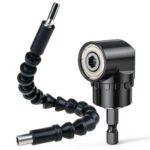 300mm Flexible Schaft Bits Bohrer Verlängerung und 105°Winkelschrauber,Multifunktions Winkel Bithalter mit 1/4-Zoll Magnetischen Bit Halter,Vorsatz Adapter für das Bohren des Schmalen Raumes
