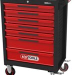 KS Tools 897.0007 ECOline SCHWARZ/ROT Werkstattwagen mit 7 Schubladen