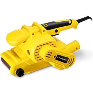 TROTEC PBSS 10-800 Bandschleifer – 800 W, 120–380 m/min, automatische Bandzentrierung, stationär & mobil nutzbar, Staubabsaugung, Schnellspannsystem, inkl. Schleifband & Zubehör