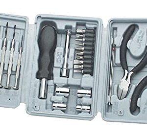 Brüder Mannesmann Feinmechaniker-Schraubendreher-Set 26-tlg., Präzisionswerkzeug für Elektronik-, Handy-, Uhren- und Brillenreparatur, kompakt und tragbar, mit Aufbewahrungsbox| M29300