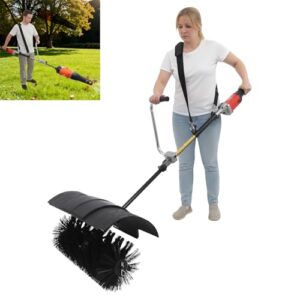 2-in-1 Kehrmaschine mit Gebläse, Elektrisch Motorbesen 55cm Bürstenbreite,Schneeschieber Kehrbesen Schneefräse Laubbläser, für Die Reinigung Von Rasen Laub Kunstrasen Gras und Schotter