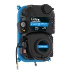 Güde Wandkompressor 160/08/2 ST (1100 W/230 V, max. 8 bar, 90 l/min eff. Liefermenge, ölfrei, platzsparende Wandmontage, integrierte 180° schwenkbare Automatikschlauchtrommel, 9 m Druckluftschlauch)