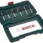 Bosch Accessories 6tlg. Hartmetall Fräser Set (für Holz, Ø-Schaft 8 mm, Zubehör Oberfräse)