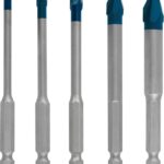 Bosch 5x EXPERT HEX-9 Hard Ceramic Bohrerset (für Harte Fliesen, Weiche Fliesen, Ø 4,0, 5,0, 6,0, 8,0, 10,0 mm, Professional Zubehör Schlagbohrer, Schrauber, Bohrmaschine)