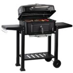 BBQ-Toro Holzkohle Grillwagen mit höhenverstellbarer Kohleschale | Holzkohlegrill mit Deckel, Holzkohlegrillwagen mit Thermometer | Holzgrill, Smoker Grill, XXL Grill Groß