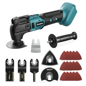 Ecarke Akku-Multifunktionswerkzeug kompatibel mit Makita Akku 18V Li-Ion,Multitool 6 Einstellbare Geschwindigkeiten, Bürstenlos Motor zum Entfernen,Schaben,Schneiden mit 23 Zubehör(ohne Akku)