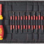Wiha Schraubendreher und Bit Set slimVario (41231) 19tlg. |Schraubenzieher Griff VDE Bits für Elektriker I Schlitz/Kreuz/PlusMinus/TORX/Innensechskant