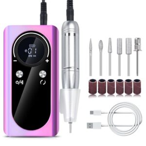 NVOQILIN Bohrmaschinen-Set, 45000 U/min, elektrische Bohrmaschine mit Bohrern, geräuscharm, einfach zu bedienende Feilmaschine