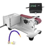 PAMZV Elektrischer Messerschärfer, Nassschleifer Mit 10 Schleifbändern, Polierscheibe Und Schleifscheibe, Stufenlose Drehzahlregelung, Für Die Metallbearbeitung